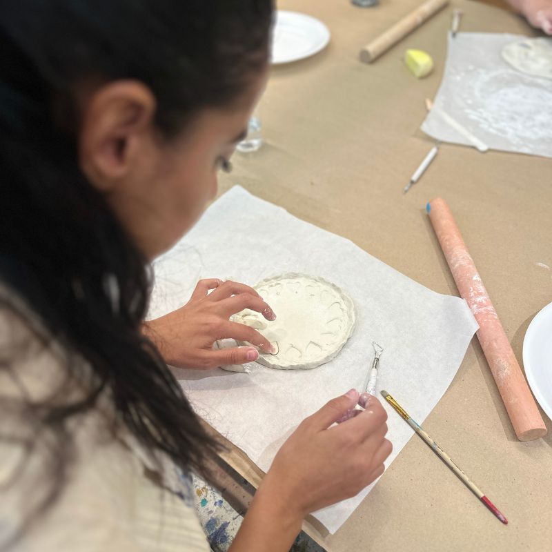 hand building clay workshop