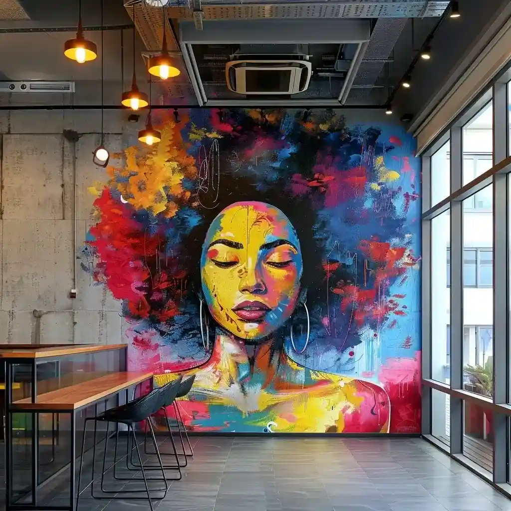 artistic wall mural painting